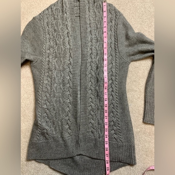 DKNY Women Gray Open Front Knit Cardigan Sweater Small - Picture 7 of 7